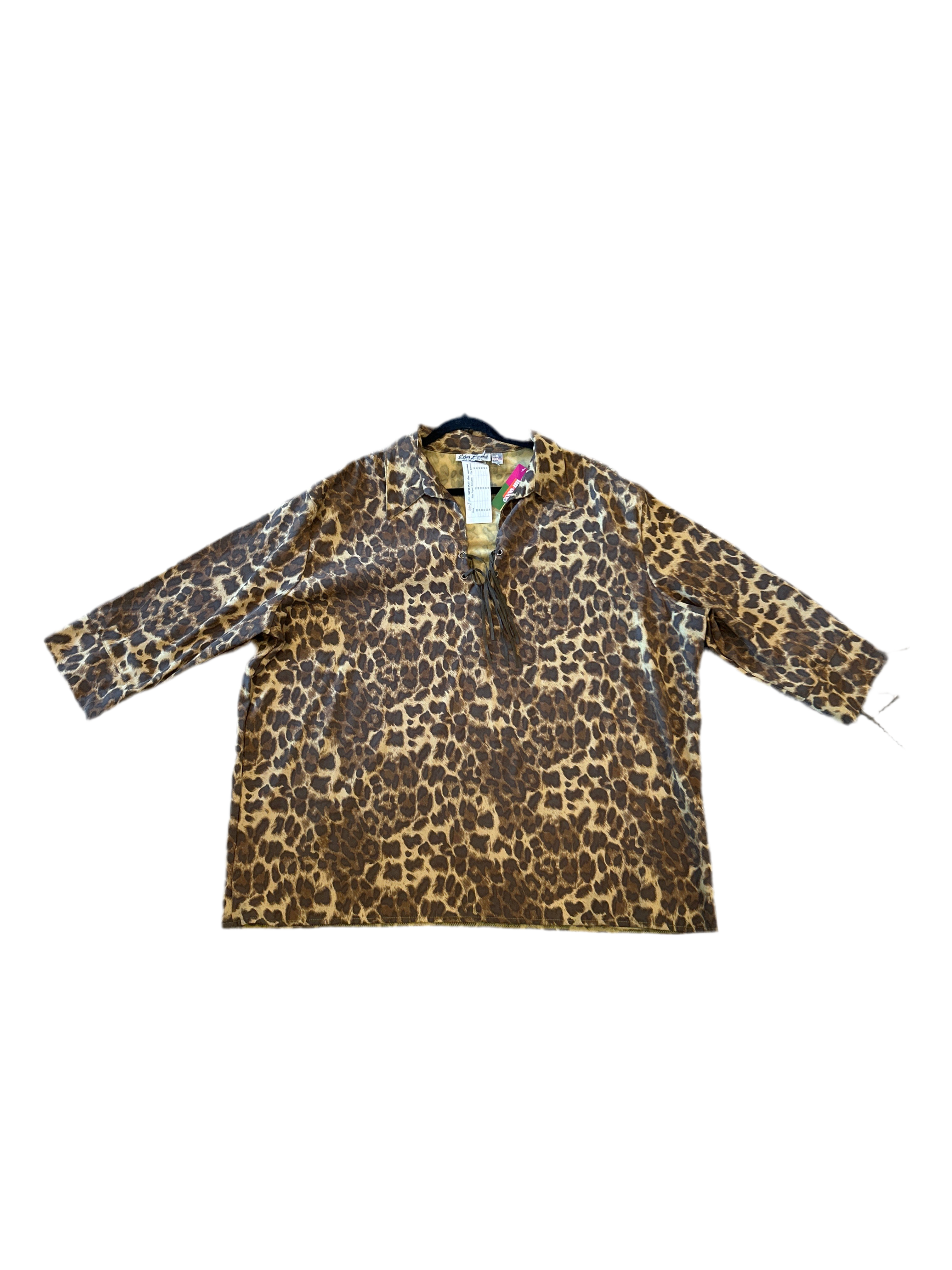 5X Vintage NWT Erica Brooke Cheetah Long Sleeve Top
