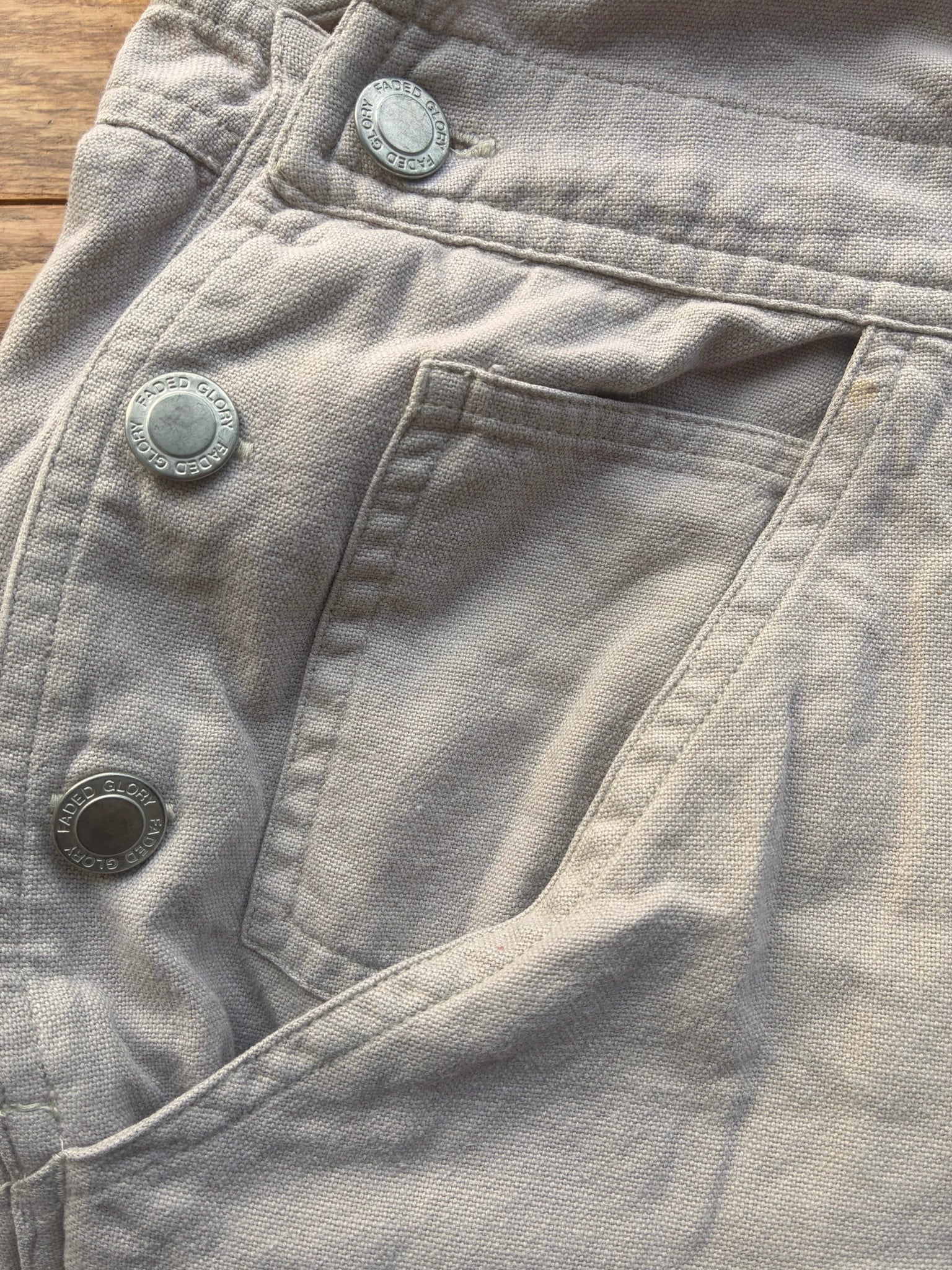 Faded Glory Tan Short Overalls
