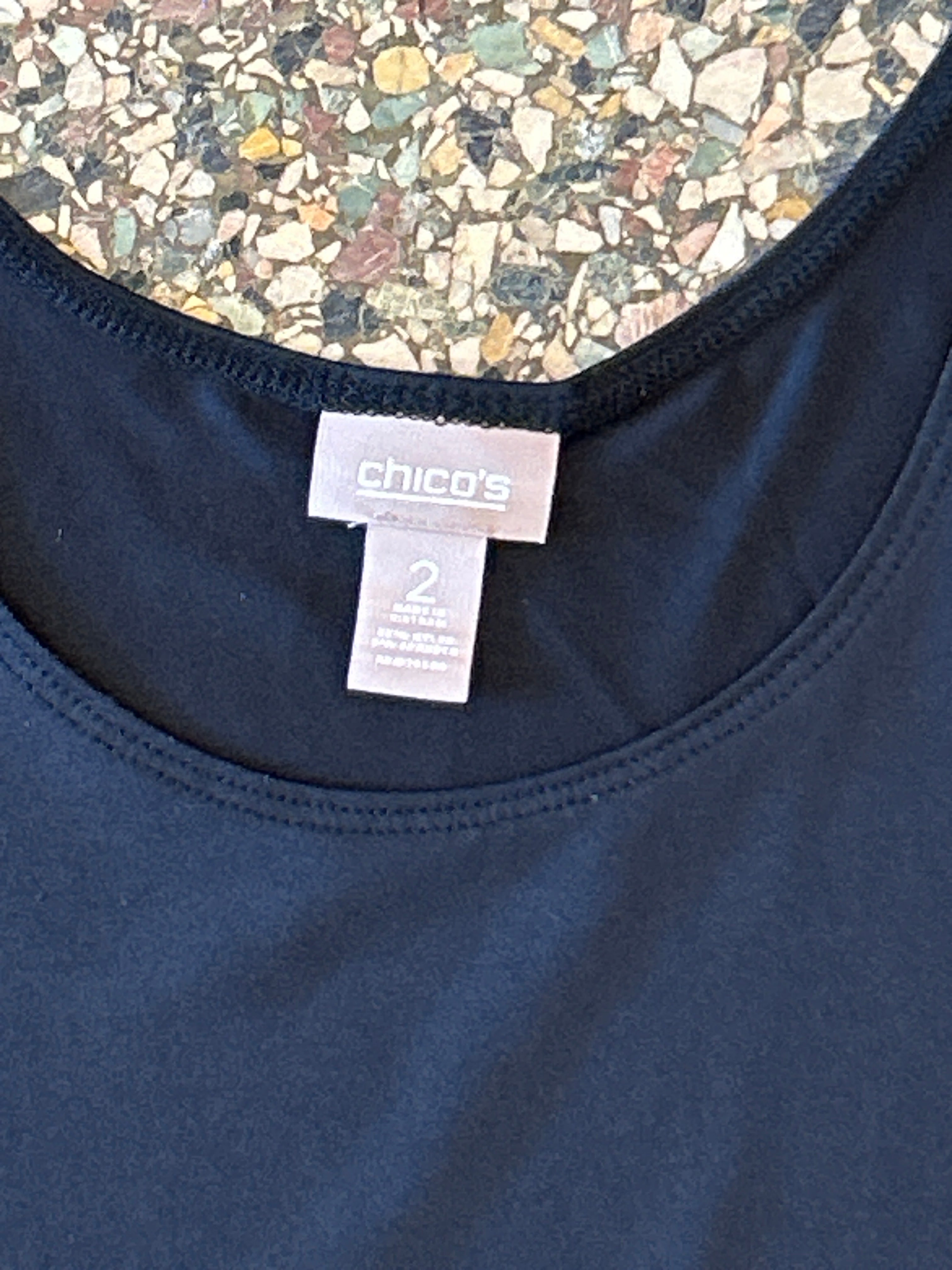 2X Chicos Sleek Black Tank