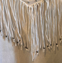 White Fringe Long Sleeve Tee