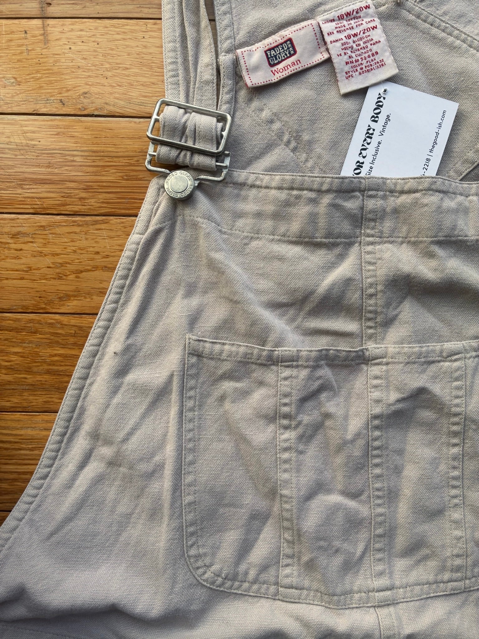 Faded Glory Tan Short Overalls