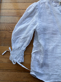 Linen Naive Kimono Wrap Blouse