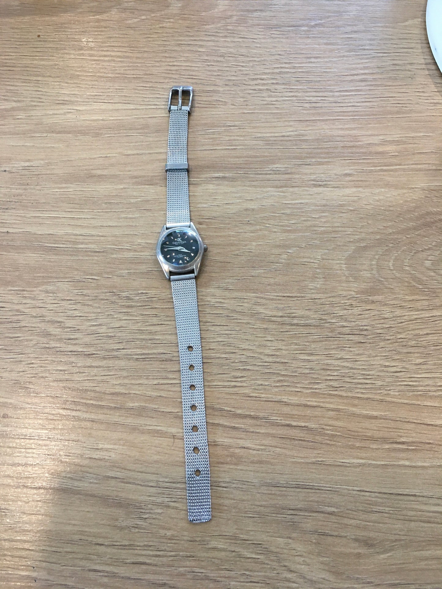 Silver mesh chain Calvin Klein fashion watch (not operating)