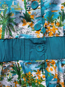 Unique Vintage Vacation Print Peplum Tank