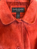 2X Centigrade Suede Leather Rust Coat