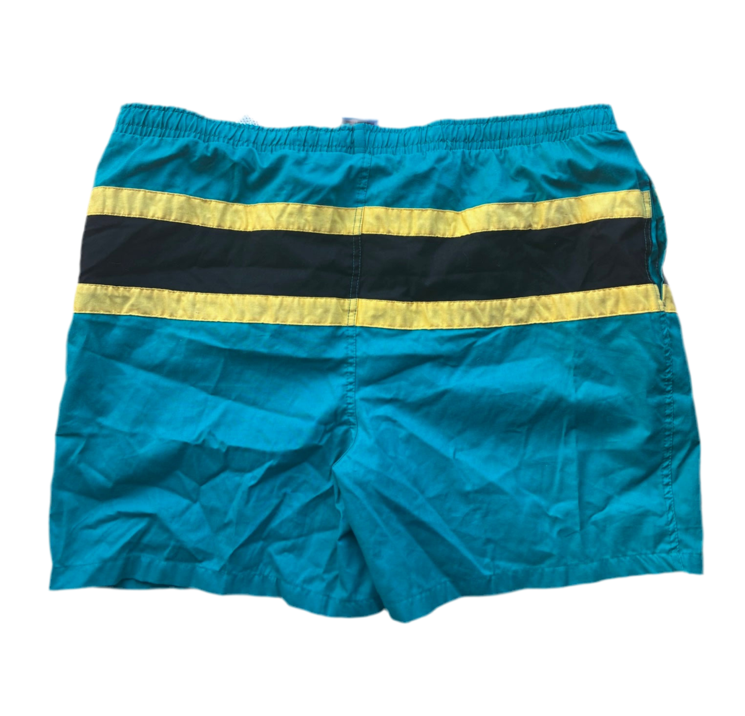 Campus Teal Stripe Swim Shorts