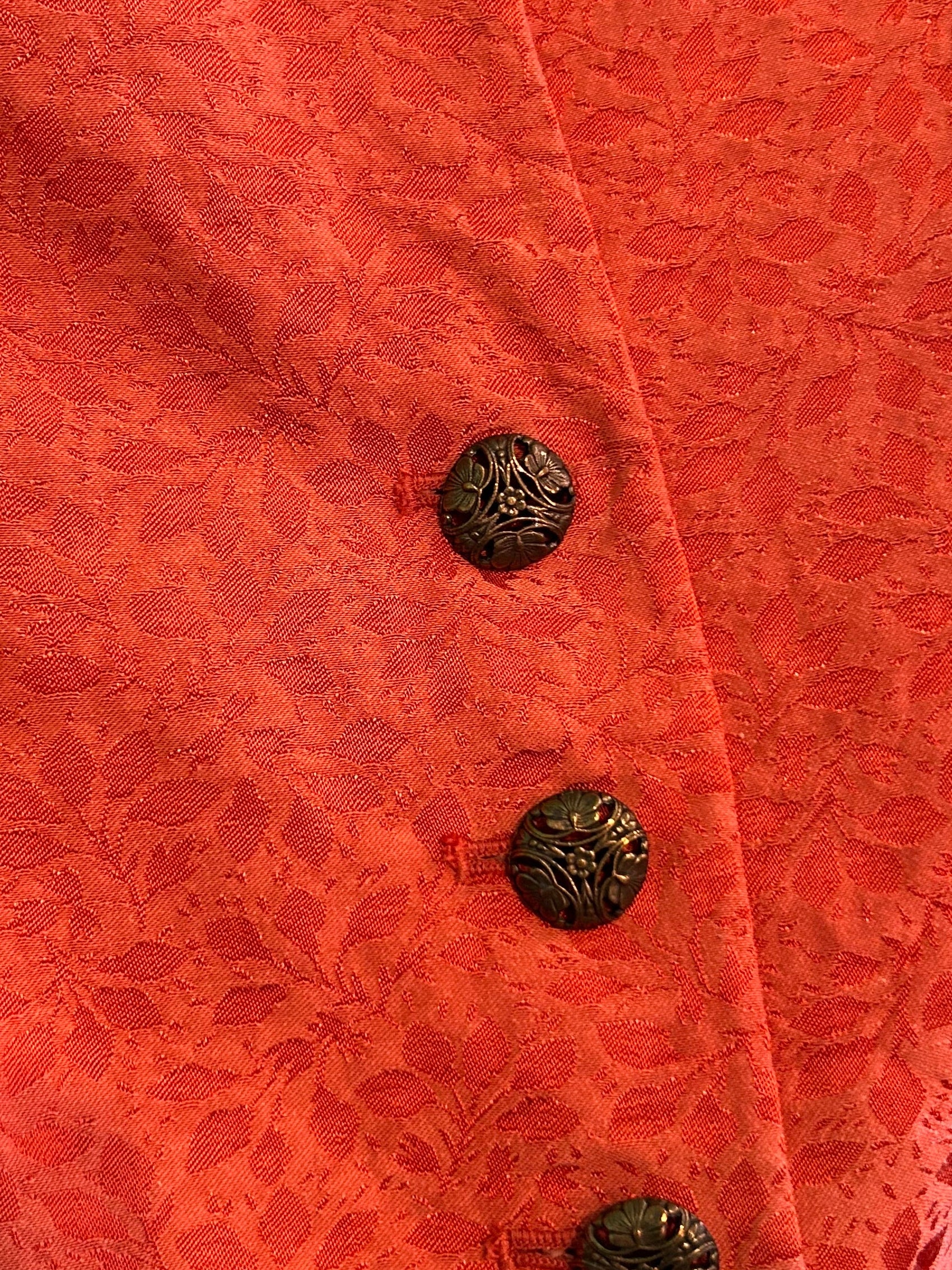 Ann Taylor Orange Floral Vest