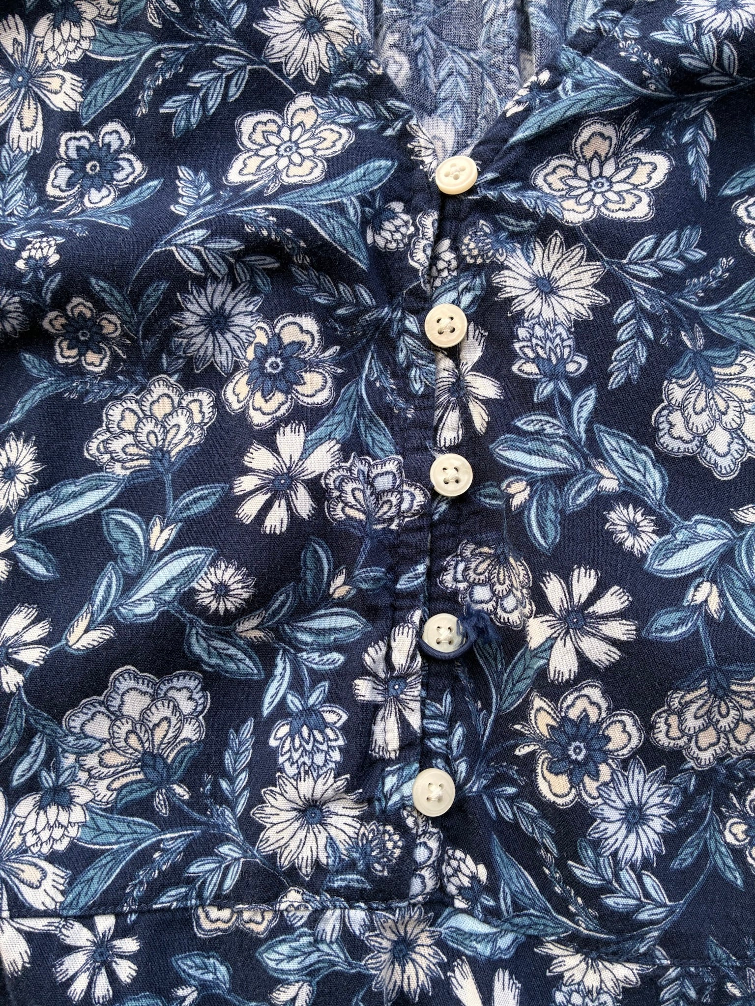 Blue Floral Maxi Peasant Dress