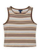 Karen Scott Brown Striped Tank