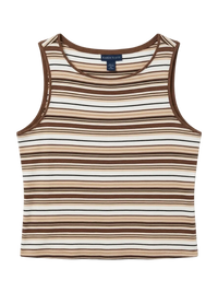 Karen Scott Brown Striped Tank