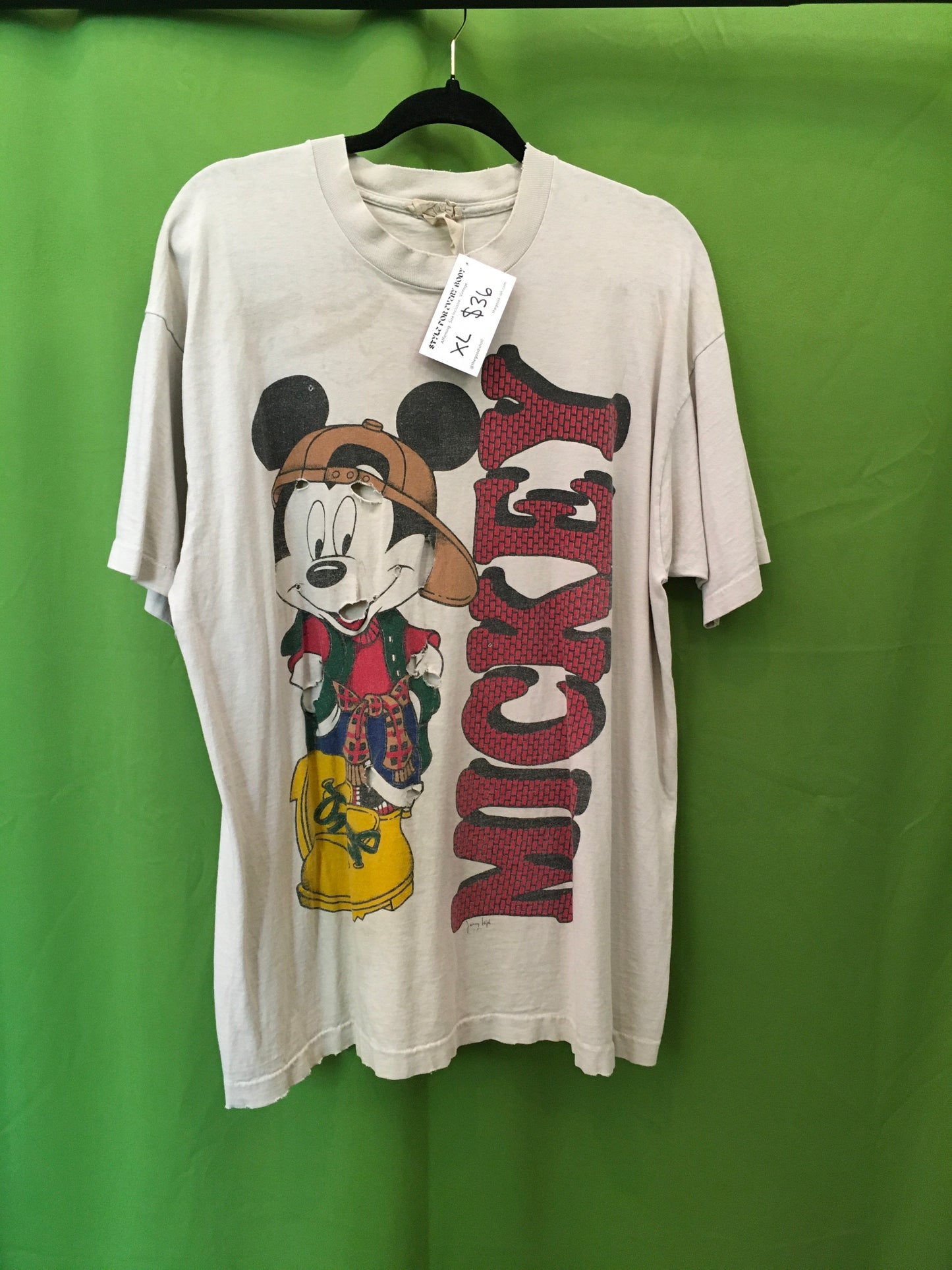 Distressed Mickey Mouse Tee