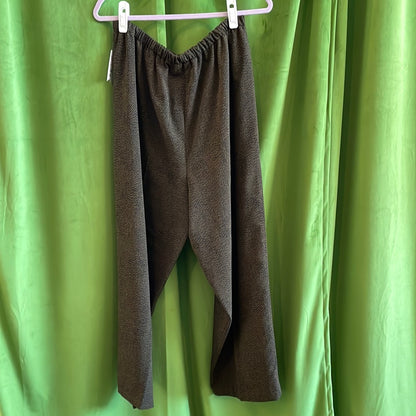 Olive Green Julie Stevens by Carol Escritor Abstract Print Elastic Waist Pant