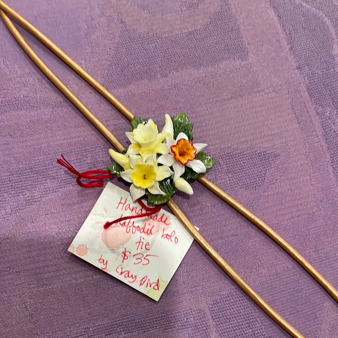 Handmade Daffodil Bolo Tie