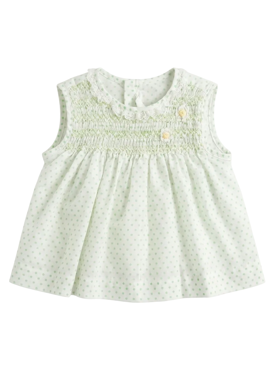 Green Floral Baby Dress