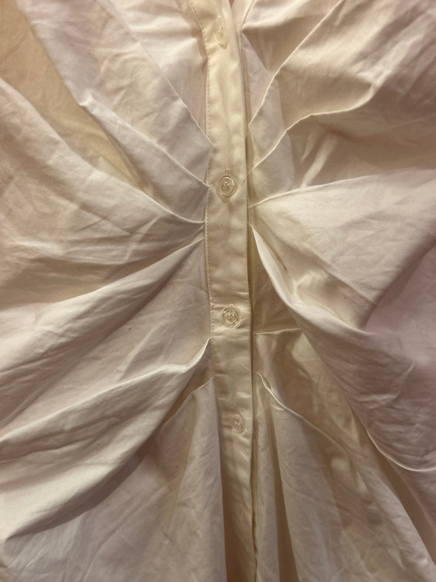 White Eloquii Button Up Dress
