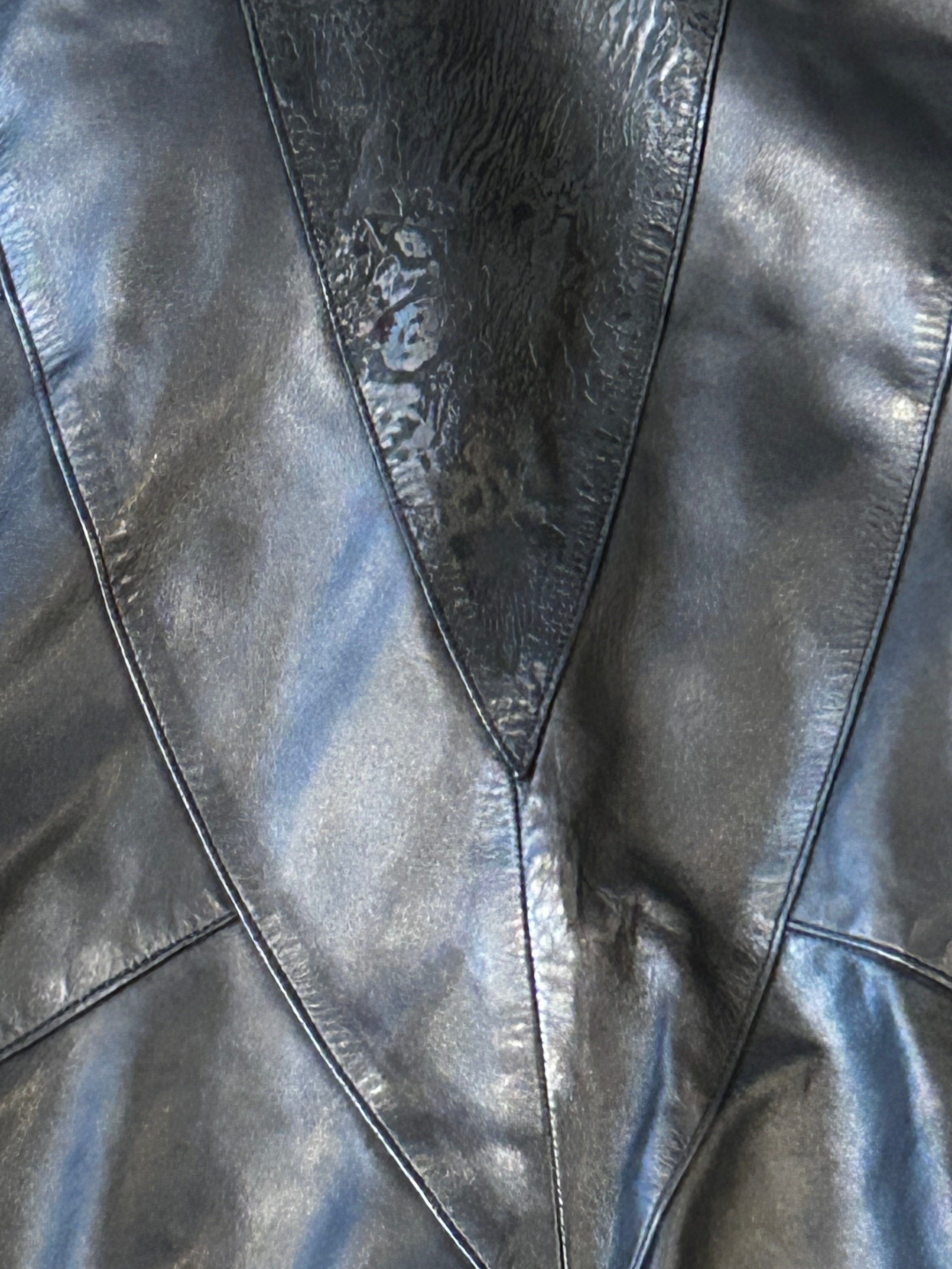 Animal Print Leather Coat