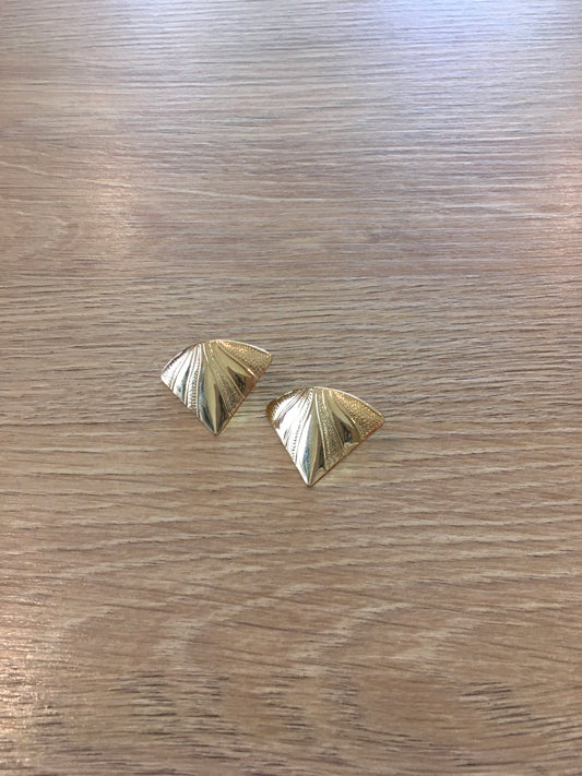 Gold Triangle Post Earrings