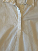 3X White Collard Short Sleeve Shirt Dress
