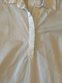 3X White Collard Short Sleeve Shirt Dress