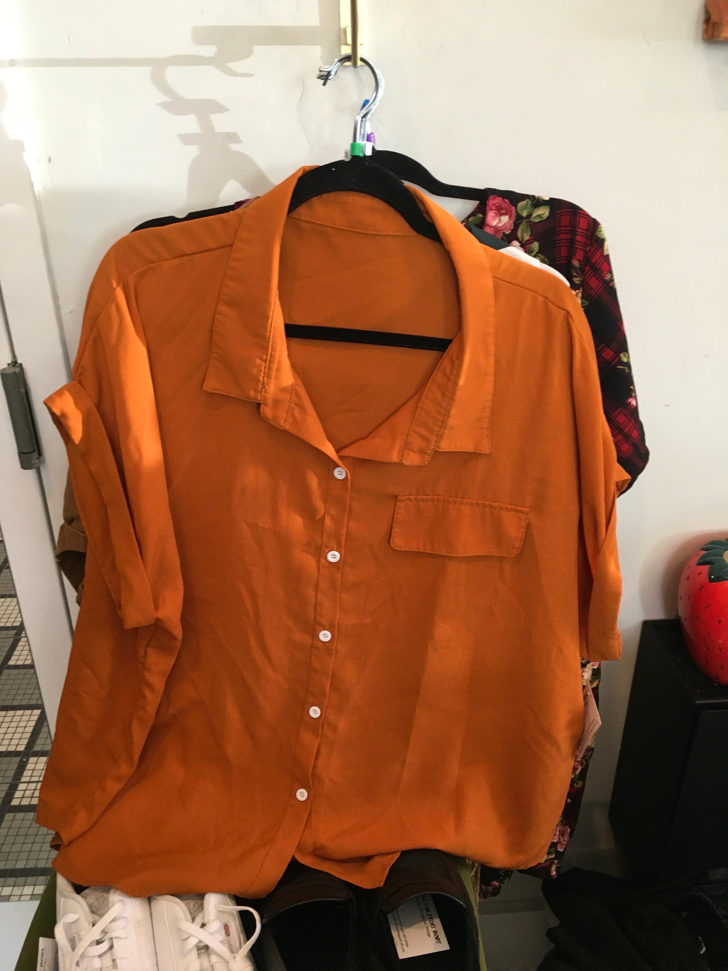 Rust Short Sleeve Button Up