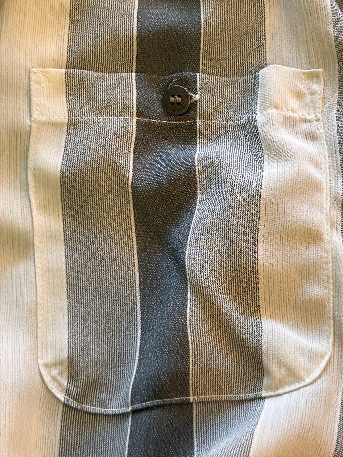 Gray Striped Blouse
