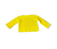 Yellow Crop Crotchet Sweater
