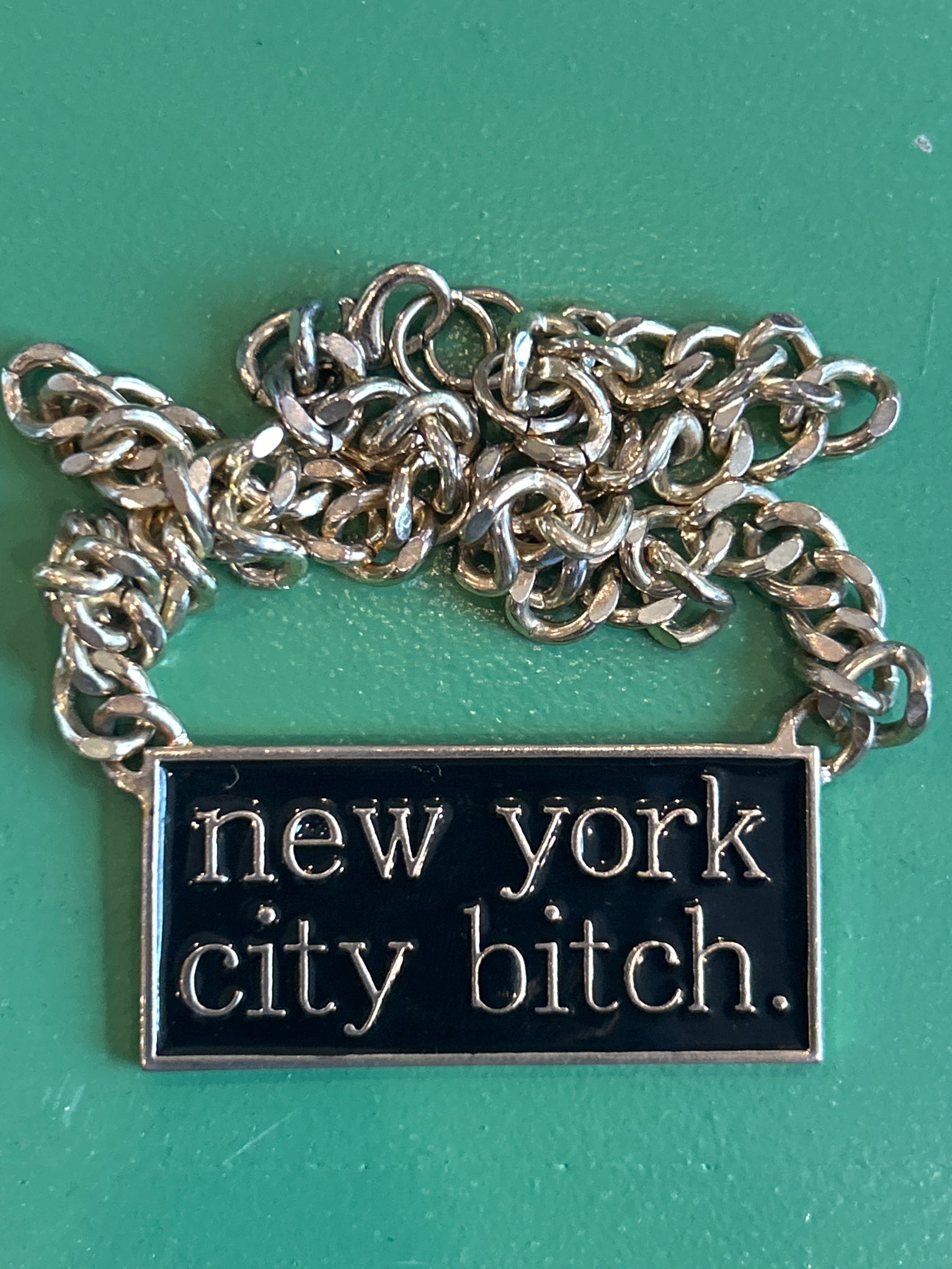 New York City Bitch chain necklace