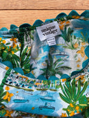 Unique Vintage Vacation Print Peplum Tank