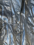 Animal Print Leather Coat