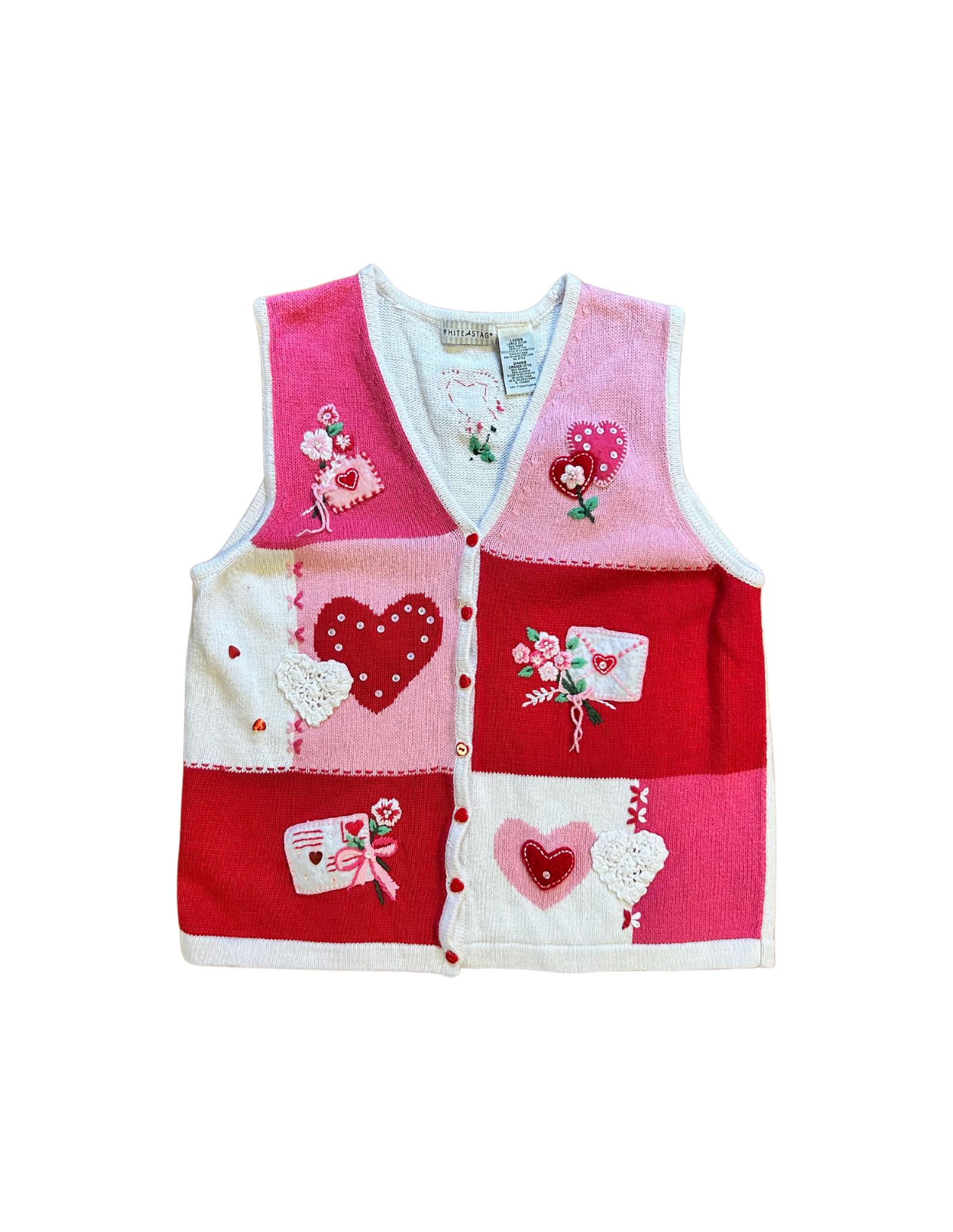 L White Stag Valentines Vest