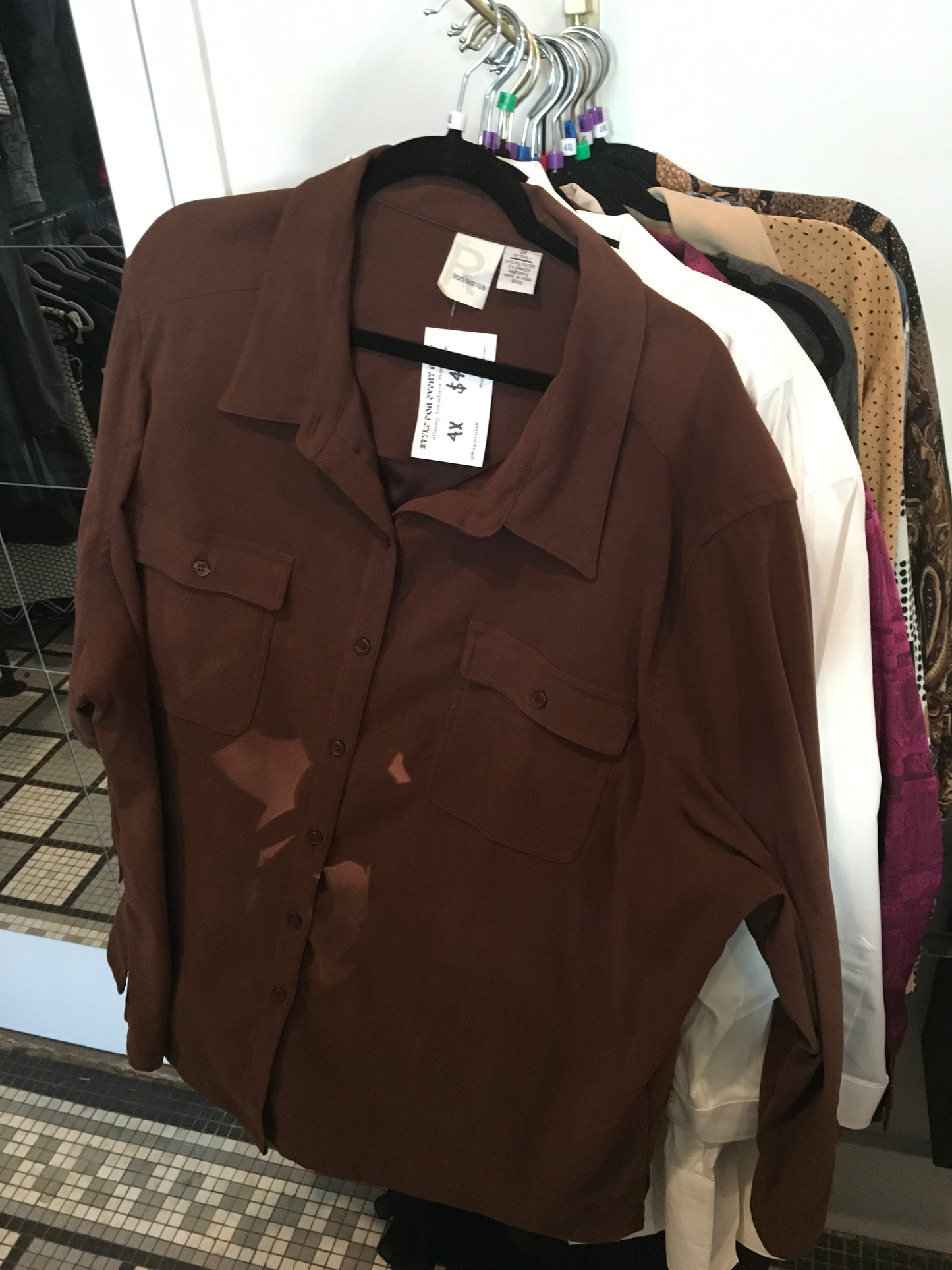 Roaman's Brown Button Up