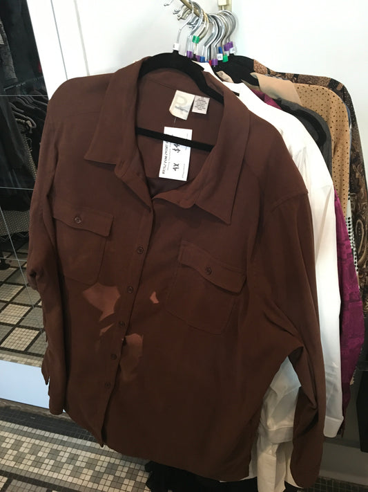 Roaman's Brown Button Up