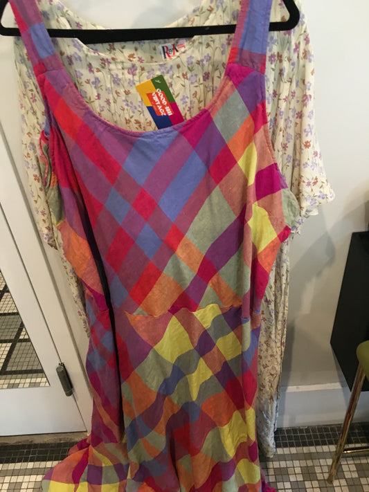 Rainbow Plaid Dress