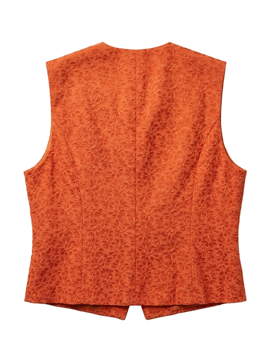Ann Taylor Orange Floral Vest