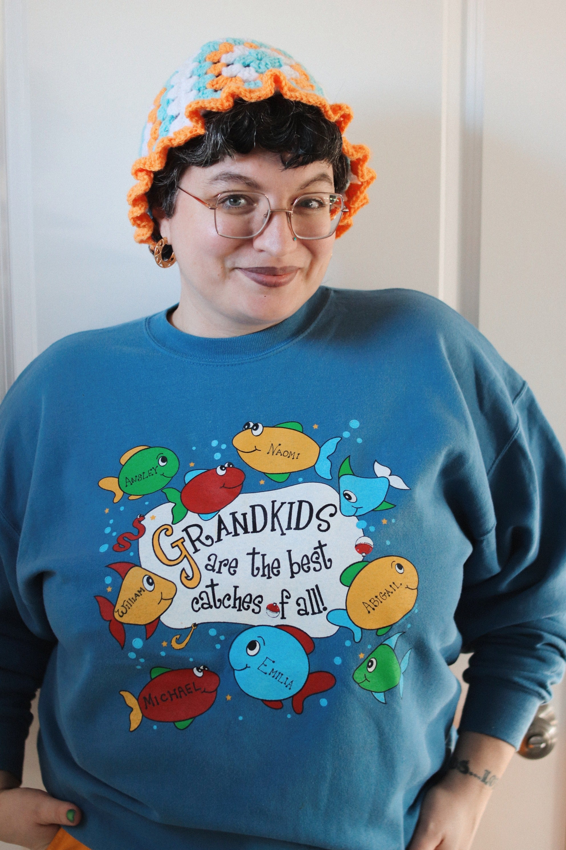 3X Grandkids Fish Sweatshirt