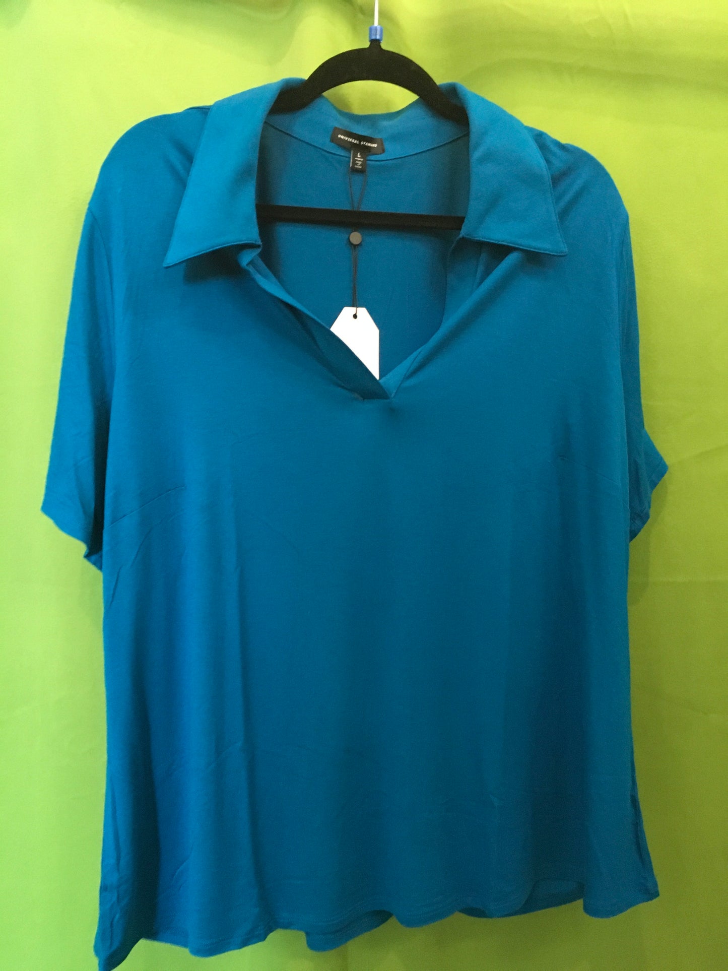 Blue Universal Standard Rayon Polo Top