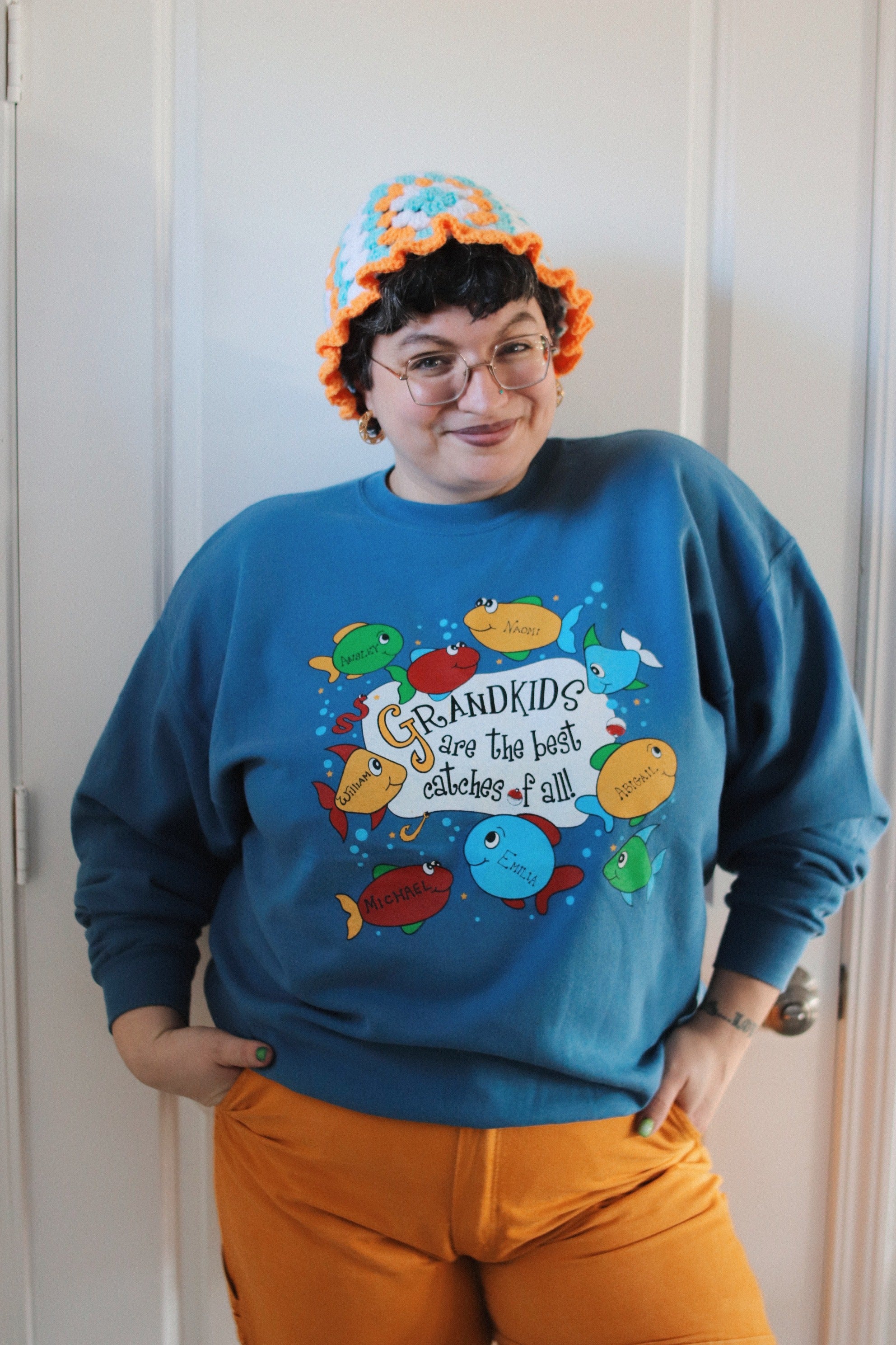 3X Grandkids Fish Sweatshirt