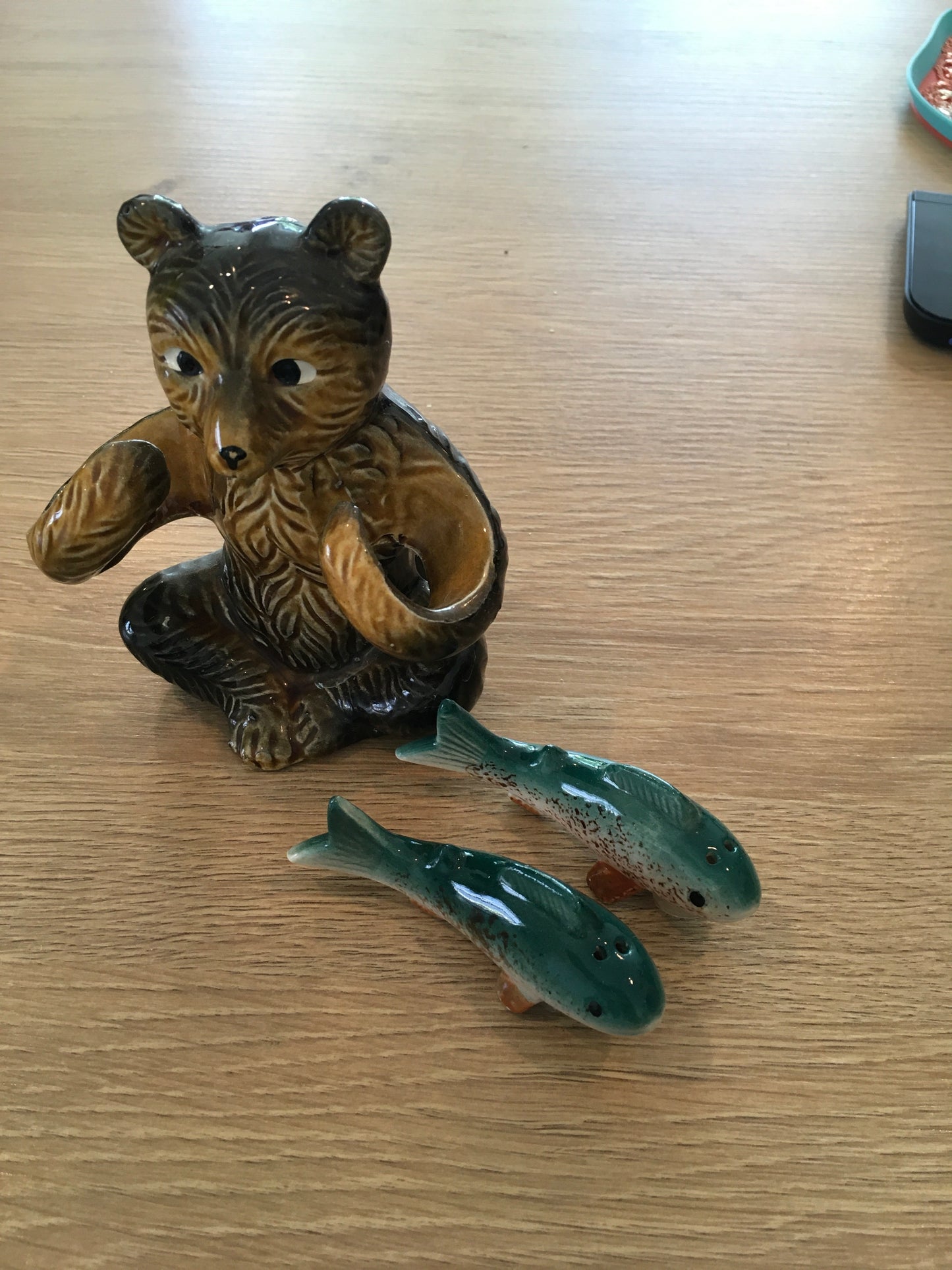 Bear and Fish Salt and Pepper Shaker