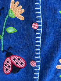 Mandal Bay Blue Ladybug Cardigan