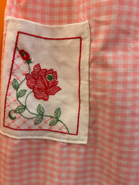 Handmade Gingham Floral Dress