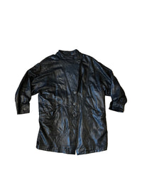 Animal Print Leather Coat