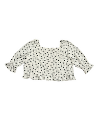 4X Rebdolls Polka Dot White Blouse