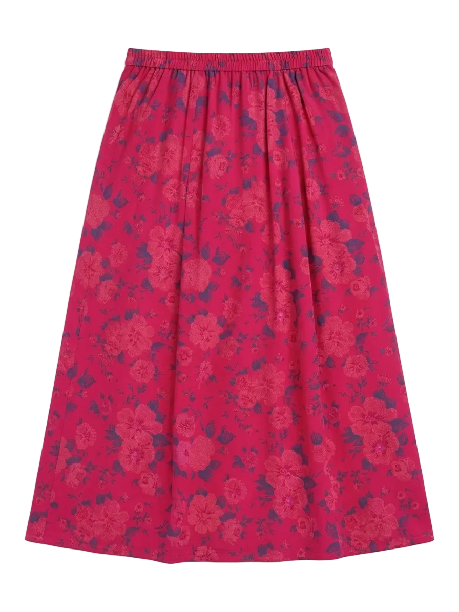 Pink Floral Skirt