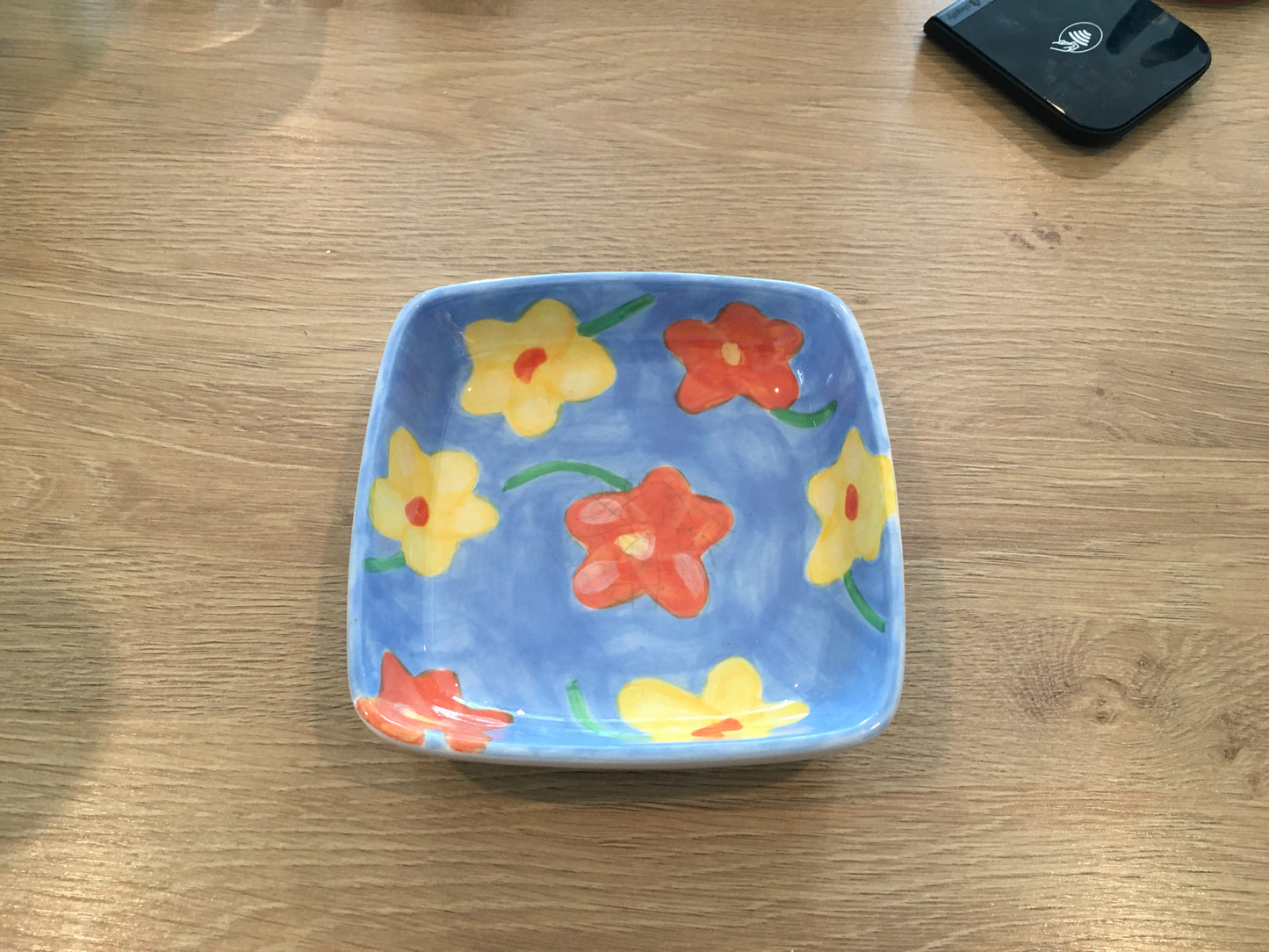 Blue Floral Tray