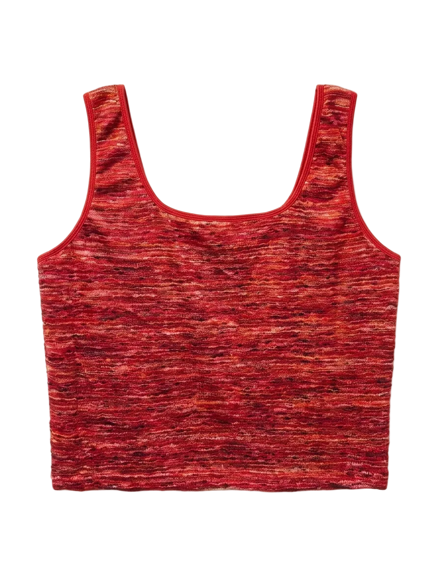 Woven Red Abstract Tank