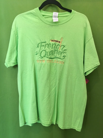 Green Embroidered French Quarter Tee