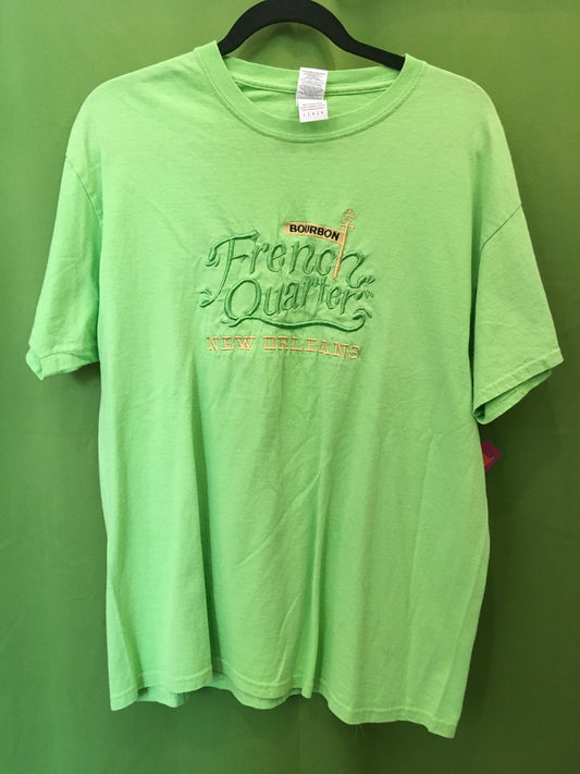 Green Embroidered French Quarter Tee