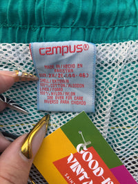 Campus Teal Stripe Swim Shorts