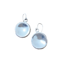 Silver circle dangle earring