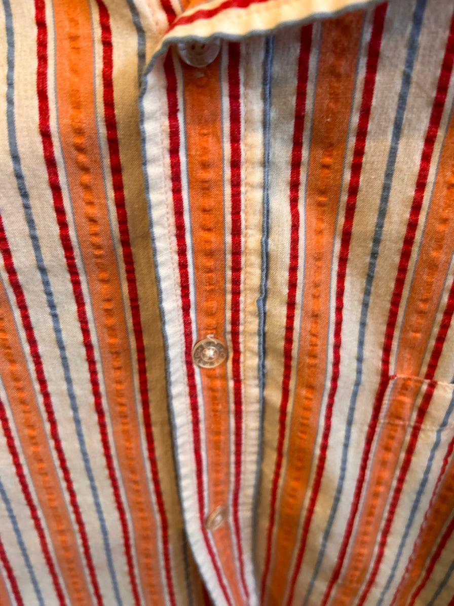 Psyche Orange Button Up
